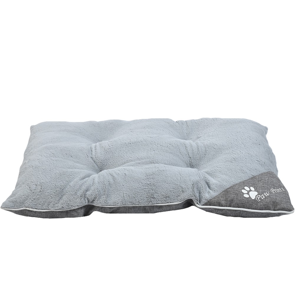 Лежак для животных PET CHOIСE подушка, пушистый, серый 112х80х19см