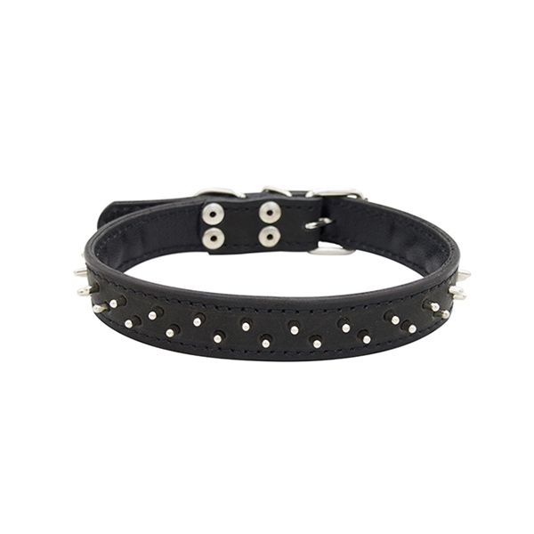 Ошейник для собак ZOOEXPRESS Ёж 2сл 18мм 42см черный