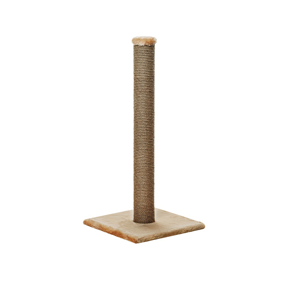 Когтеточка для кошек ПУШОК Столбик 40х40х80см толстый джут бежевый 1861₽
