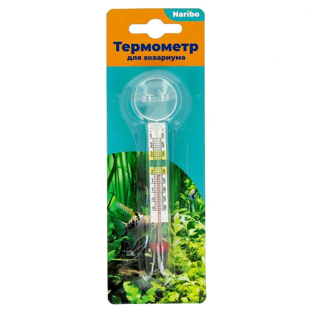 Термометр NARIBO стеклянный на присоске12см термометр ferplast стеклянный