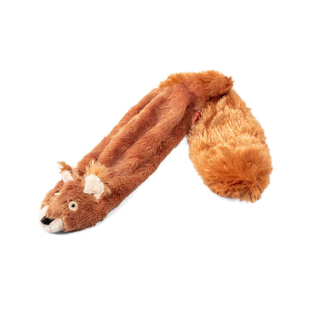 Игрушка для собак GIGWI Plush Friendz Шкурка белки с пищалкой 61см игрушка для собак gigwi лиса с большой пищалкой 63см серия catch