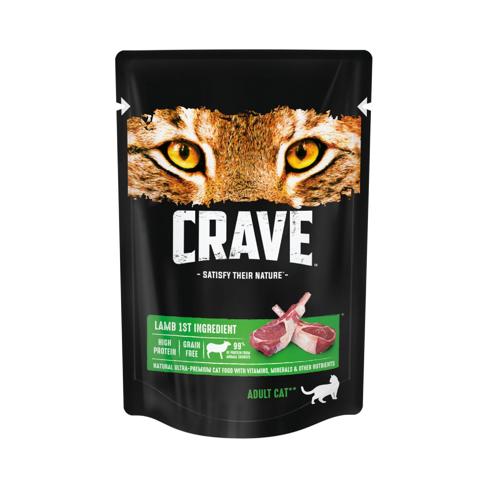 Корм для кошек Crave Ягненок пауч 70г корм для кошек crave индейка пауч 70г