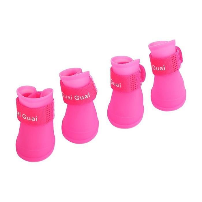 Ботинки для собак ГРЫЗЛИК АМ силиконовые розовые размер S 4,3х 3,3см игрушка для собак грызлик ам аmfibios мяч регби 18 см 1 шт