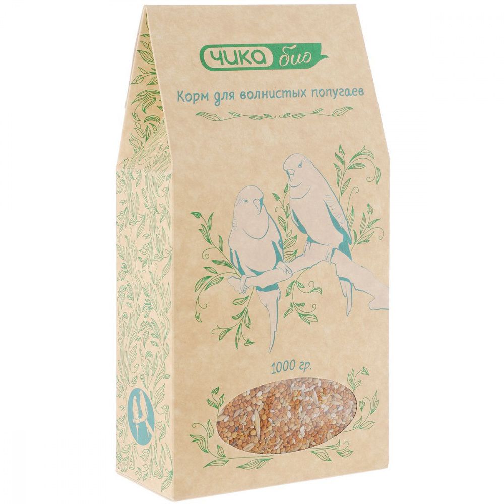 Корм для птиц ЧИКА БИО Смесь для волнистых попугаев 950г