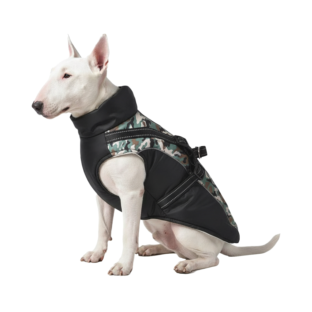 Куртка со шлейкой для собак Foxie Army р XL длина спины 45см обхват груди 62-68см 749₽