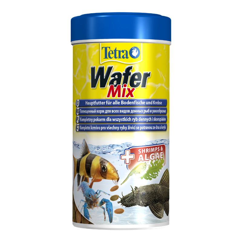 Корм для рыб TETRA Wafer Mix корм-чипсы для всех донных рыб 250мл корм для рыб tetra ciсhlid xl flakes 500 мл