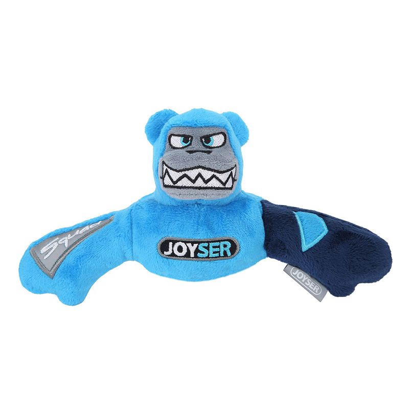 Игрушка для собак JOYSER Squad mini Медведь J-Bear с пищалкой S/M голубой, 19см игрушка для собак joyser mightus бык bully с пищалкой m l синий 27см