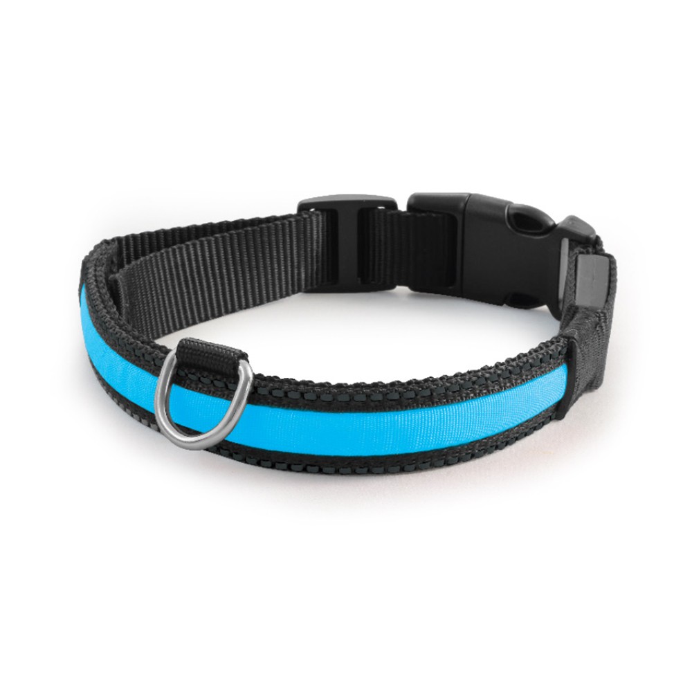 Ошейник для собак TRIOL Night City светодиодный синий M, 25х310-410мм