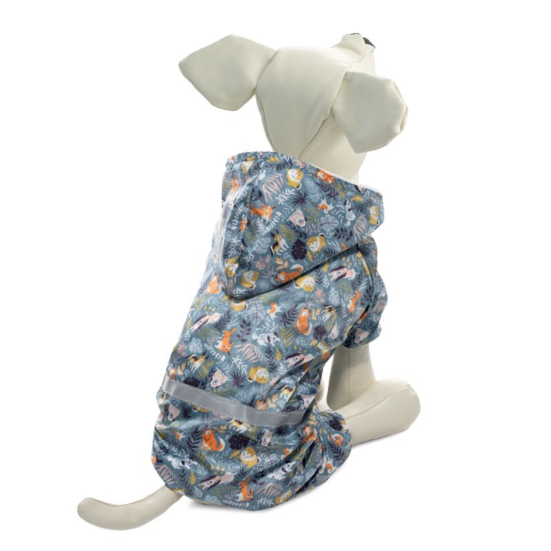 Костюм-дождевик для собак TRIOL со светоотражающей лентой Зверята M, размер 30см