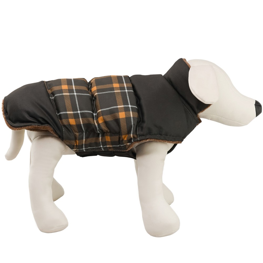 куртка жилет для собак одежда для собак не один дома snow бело серый xl длина спинки 45 см Куртка-жилет для собак Не Один Дома Soft, темно-серый, XL, длина спинки - 45см