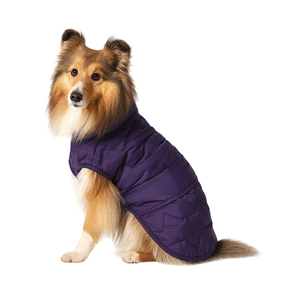 Попона для собак Foxie Zigzag фиолетовая р M длина спины 35см обхват груди 52-58см 799₽