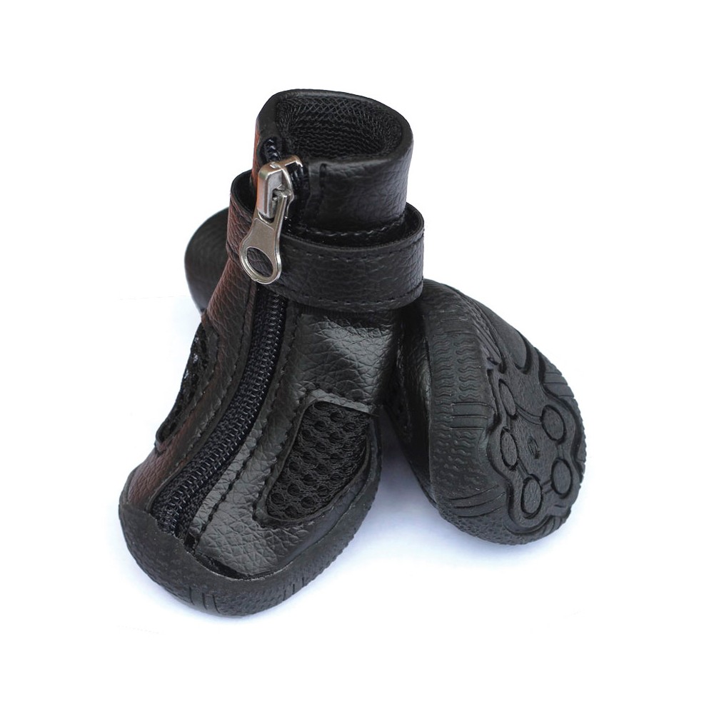 Ботинки для собак TRIOL YXS216-3 черные 45x45x45мм (уп.4шт.) ботинки для собак triol yxs087 3 красные с лапками 50х40х50мм уп 4шт