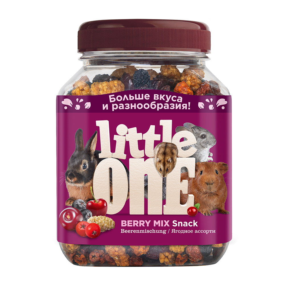 Лакомство для грызунов Little one Ягодное ассорти для декоративных животных 180г 467₽