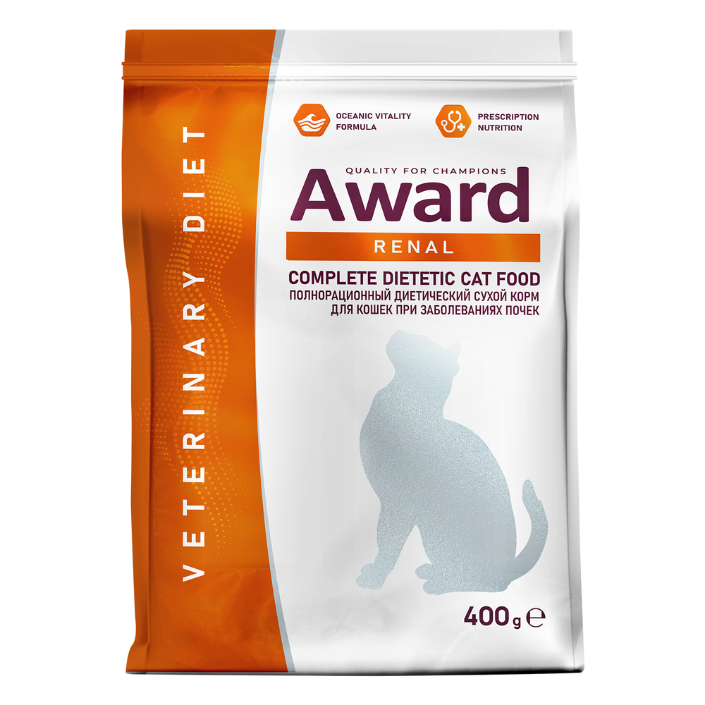Корм для кошек AWARD Veterinary Diet Renal при заболеваниях почек сух. 400г