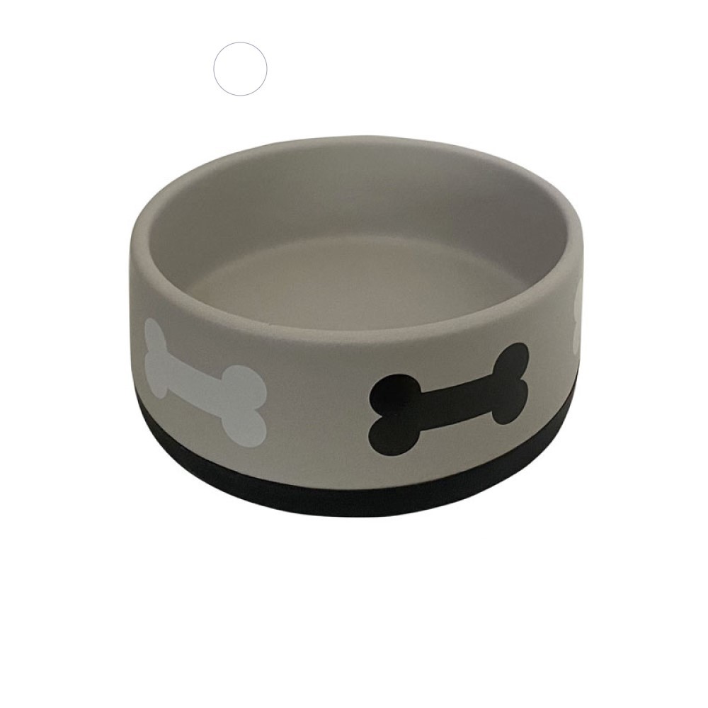 Миска для животных Foxie Bones серая керамическая 16х16х6см 850мл