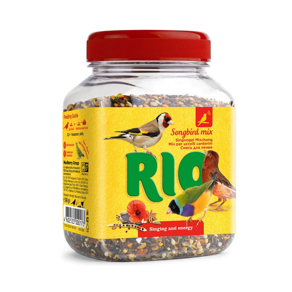 Лакомство для птиц RIO Смесь для стимулирования пения 240г лакомство rio арахис пакет для подкармливания и привлечения птиц 4х150 г
