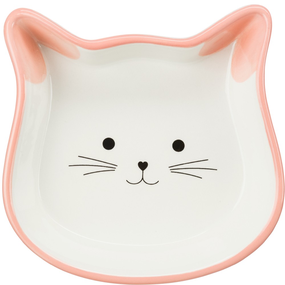 Миска для кошек TRIXIE керамическая Cat face 12см 250мл trixie trixie миска керамическая 200 г