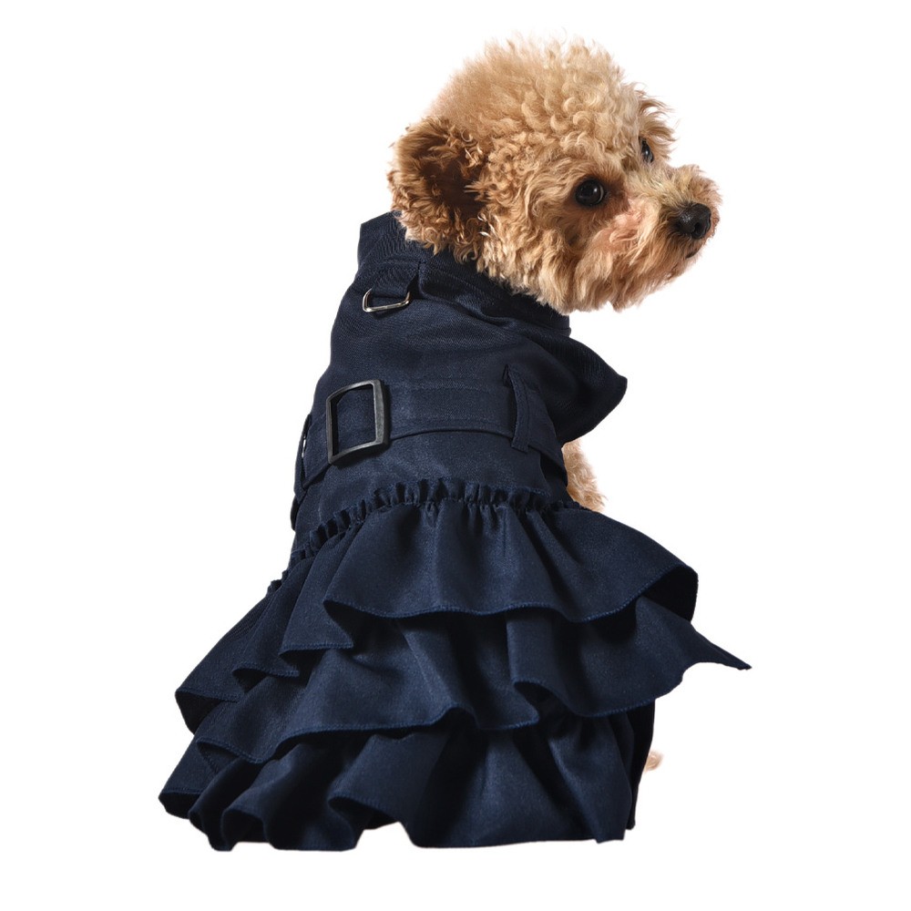 Платье для собак Foxie Delight XS (длина спины 25см, обхват груди 28-32см) синее