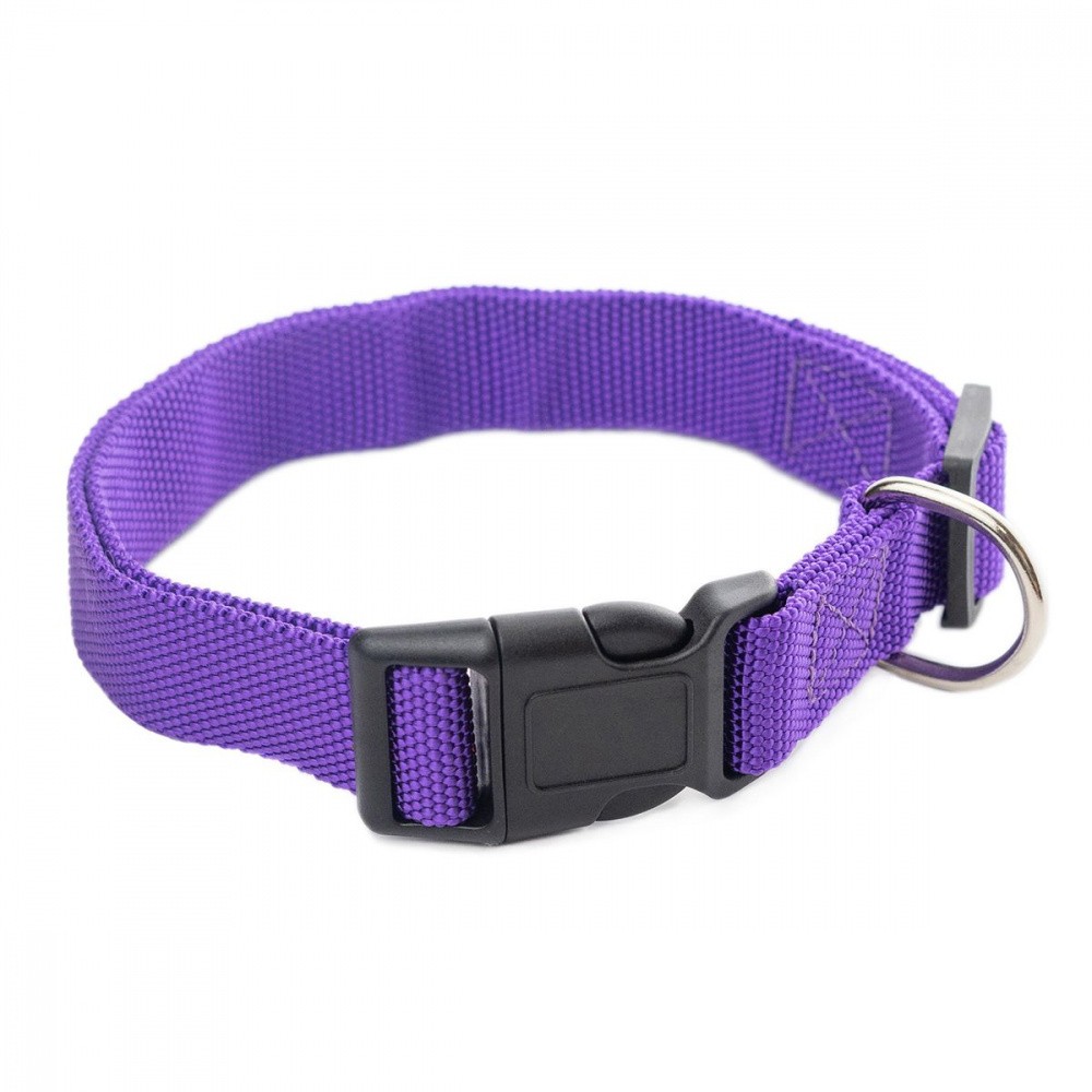 Ошейник для собак ХОРОШКА Спорт 25х350-550мм усиленный, фиолетовый