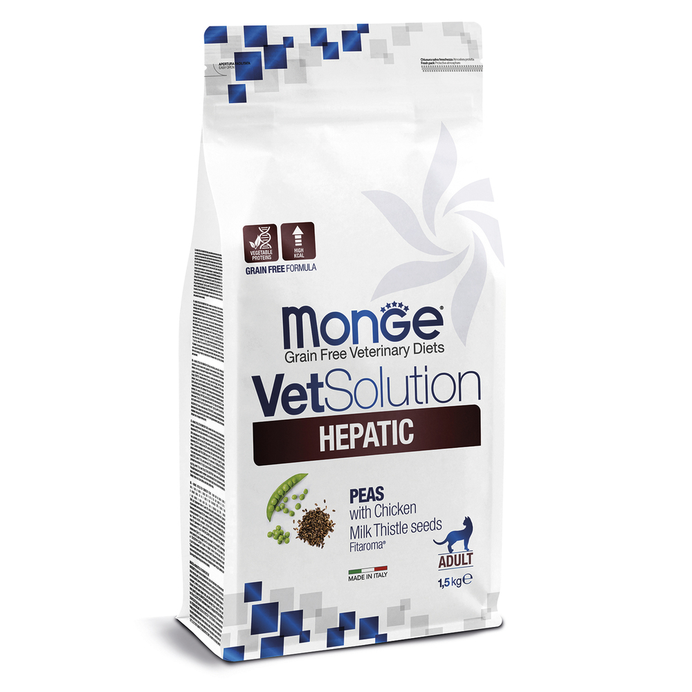 Корм для кошек Monge VetSolution Hepatic при заболеваниях печени сух 15кг 2990₽