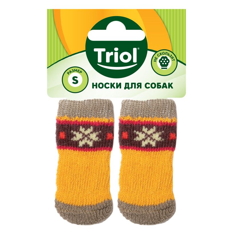 Носки для собак TRIOL Снежинка, размер XL носки для собак triol с птицами размер xl