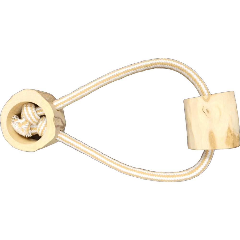 Игрушка для собак Foxie Java тяни-толкай c кольцом из яванской древесины  27х10см