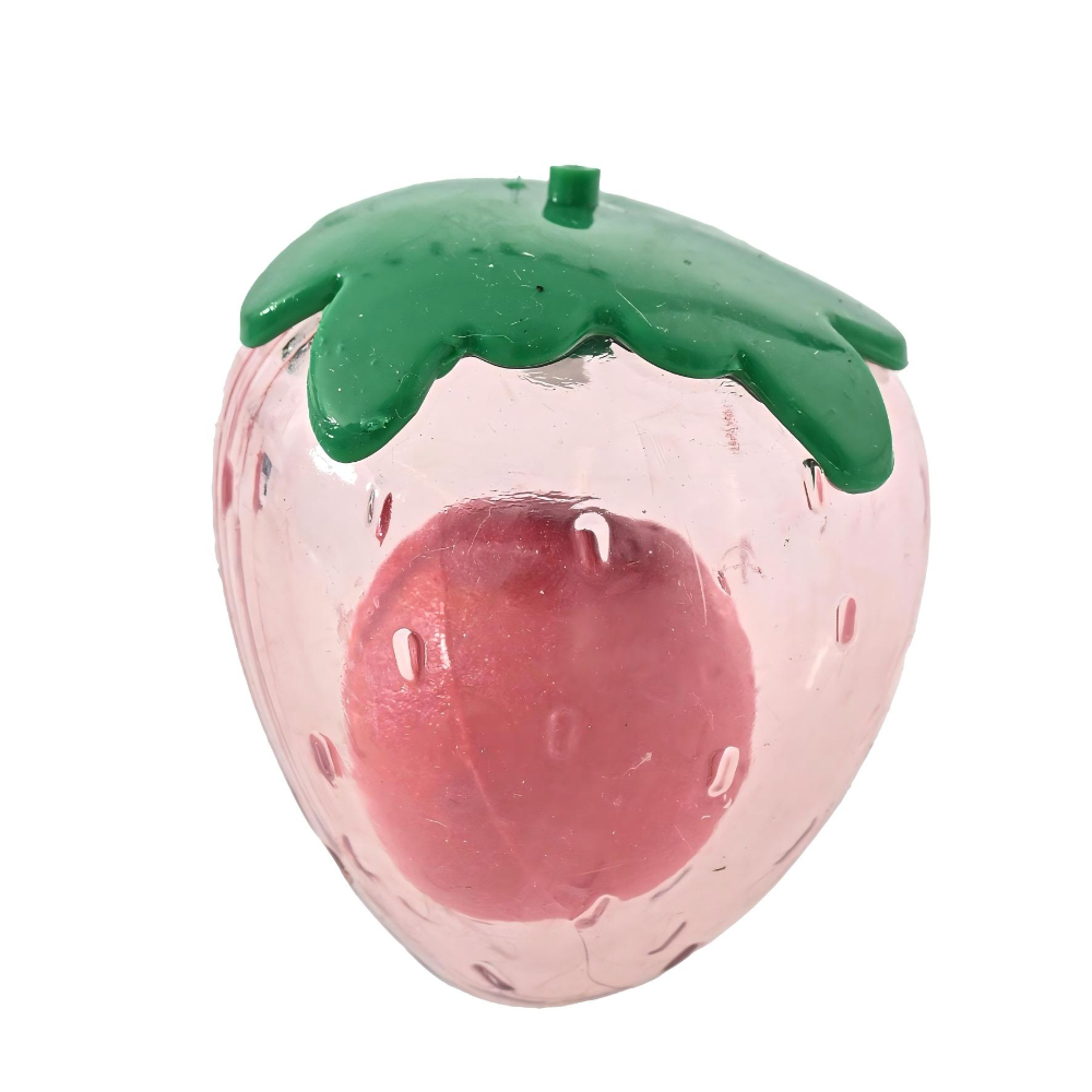 Игрушка для собак Foxie Клубничка с мячиком внутри 8,5x7x7см