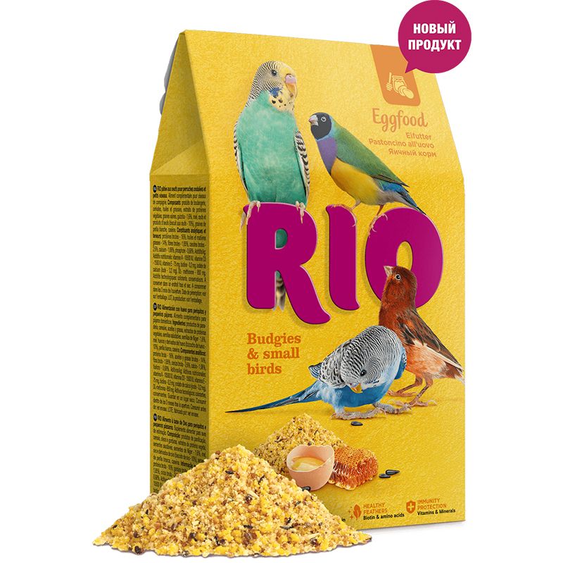 Корм для птиц RIO Яичный для волнистых попугайчиков и других мелких птиц 250г корм для птиц rio для волнистых попугайчиков 1 кг
