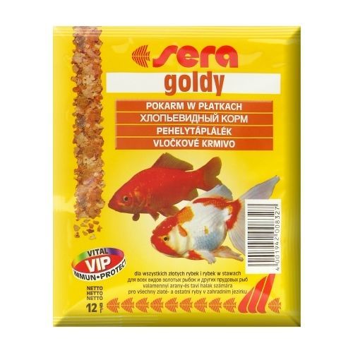 Корм для рыб SERA Goldy 12г (пакетик) sera goldy корм для золотых рыб в хлопьях 12 г
