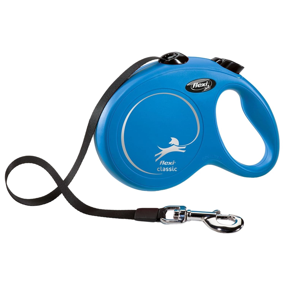 Рулетка для собак Flexi New Classic L до 50кг лента 5м синяя 2660₽