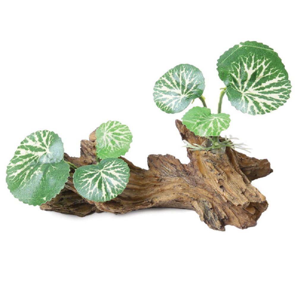 Декор для аквариумов Laguna Грот Коряга с растениями горизонтальная M 120х75х65мм 676₽