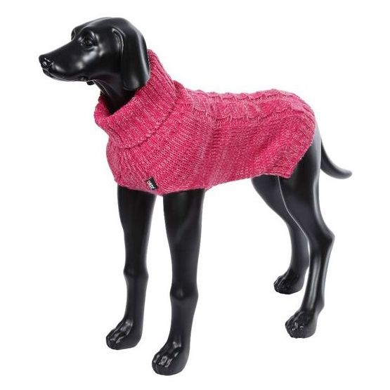 Свитер для собак RUKKA Melange Knitwear розовый размер S свитер для собак rukka stardust knitwear светоотражающий черный xs 23см