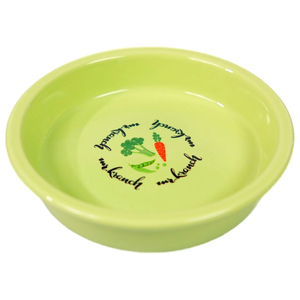 Миска для кошек MrKranch Овощи керамическая салатовая 200мл 471₽