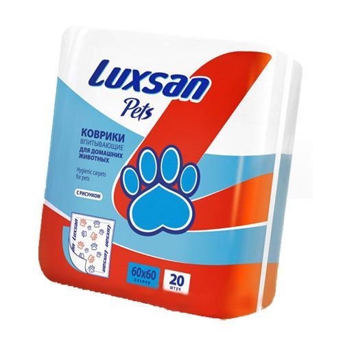 Коврик для кошек и собак Luxsan Premium с рисунком, 60*60см 20шт