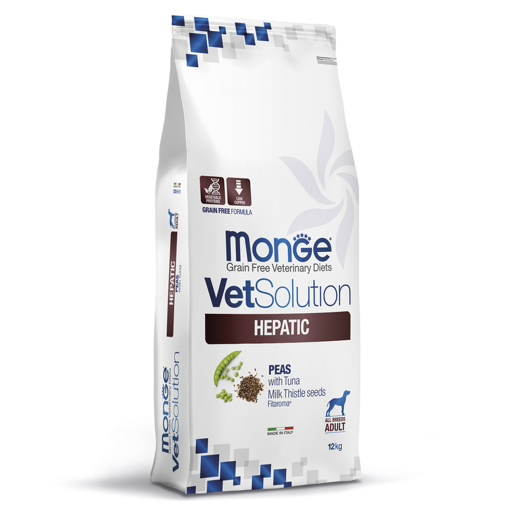 Корм для собак Monge VetSolution Hepatic при заболеваниях печени сух. 12кг
