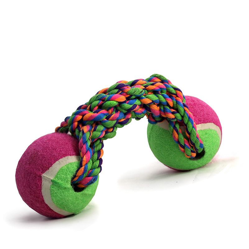 Игрушка для собак TRIOL Веревка, 2 мяча, d6,5/20см игрушка для собак triol веревка 2 узла и мяч