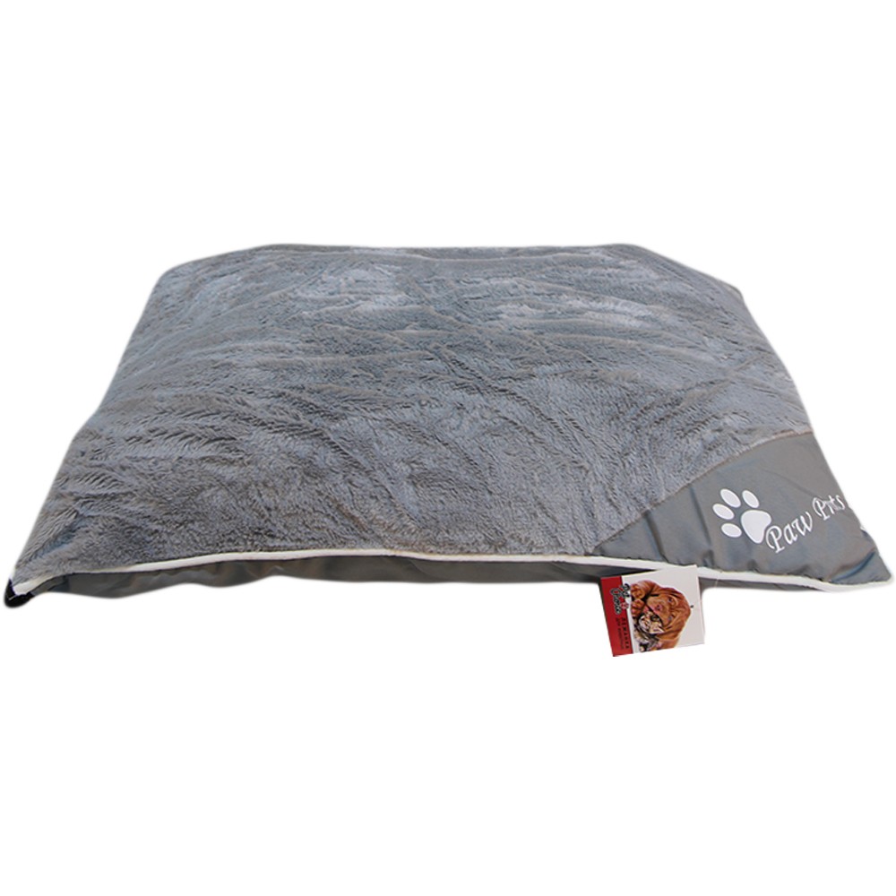 Лежак для животных PET CHOIСE подушка, со съемным чехлом на молнии, серый 88х65х15см