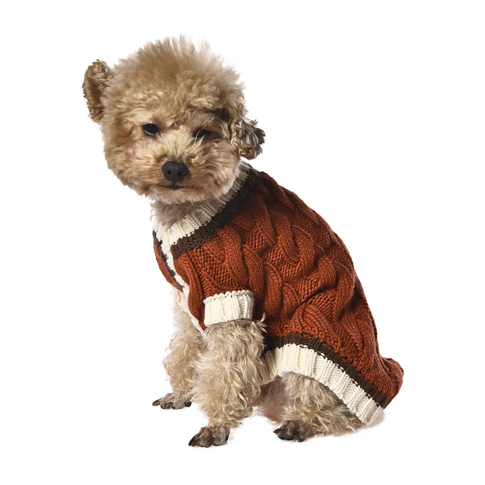 Свитер для собак Foxie Aesthetics M (длина спины 35см, обхват груди 44-48см) рыжий свитер для собак foxie bones m длина спины 35см фиолетовый