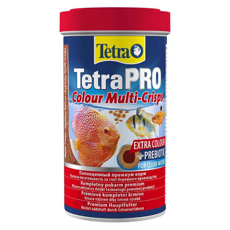 Корм для рыб TETRA PRO Colour корм-чипсы для улучшения окраса всех декоративных рыб 500мл корм для рыб tetra pro energy корм чипсы для всех видов рыб для доп энергии 250мл