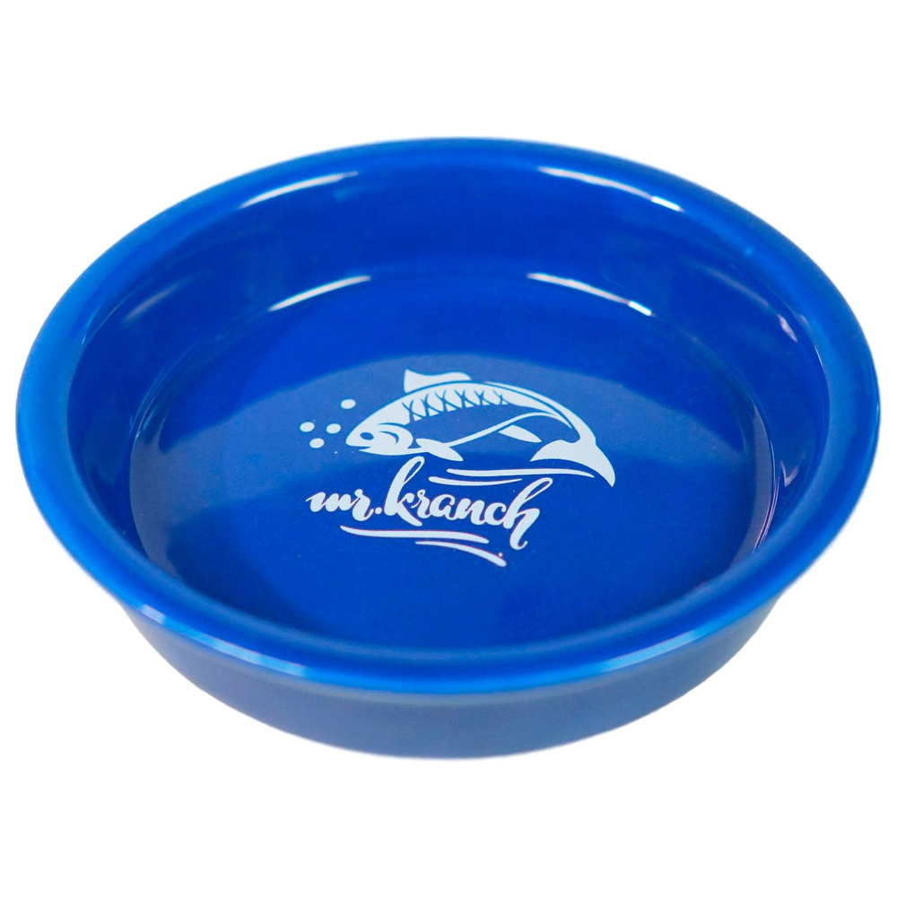 Миска для кошек MrKranch Форель керамическая синяя 200мл 471₽