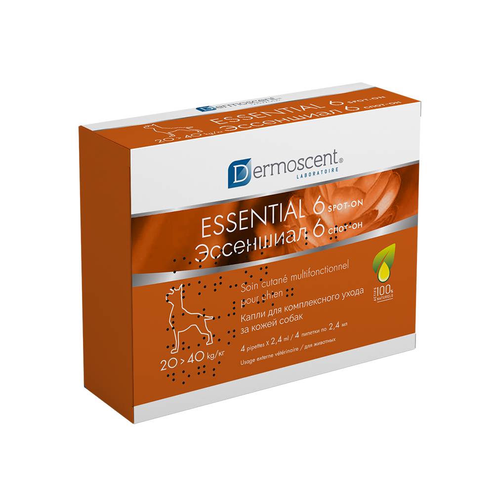Препарат для собак Ldca Essential 6 спот-он L (20-40кг) 4 пипетки