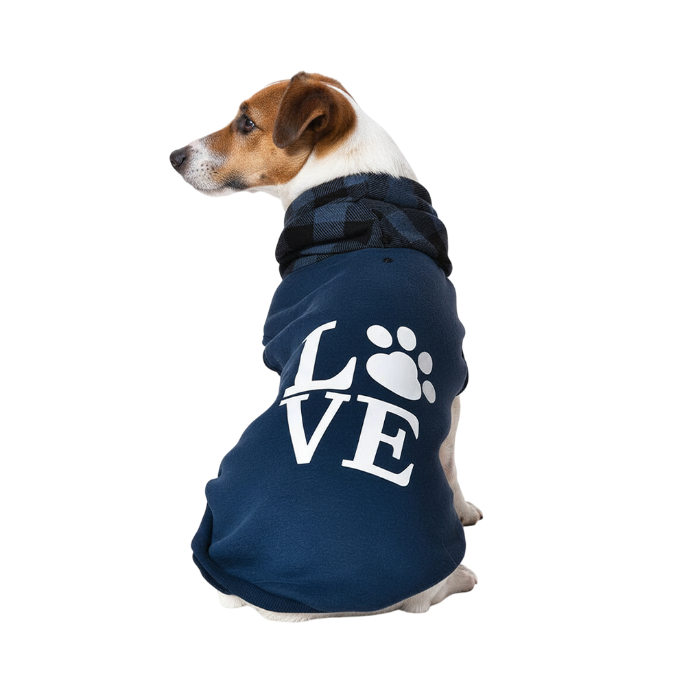 Толстовка для собак Foxie Love синяя р. M (длина спины 35см, обхват груди 36-40см)