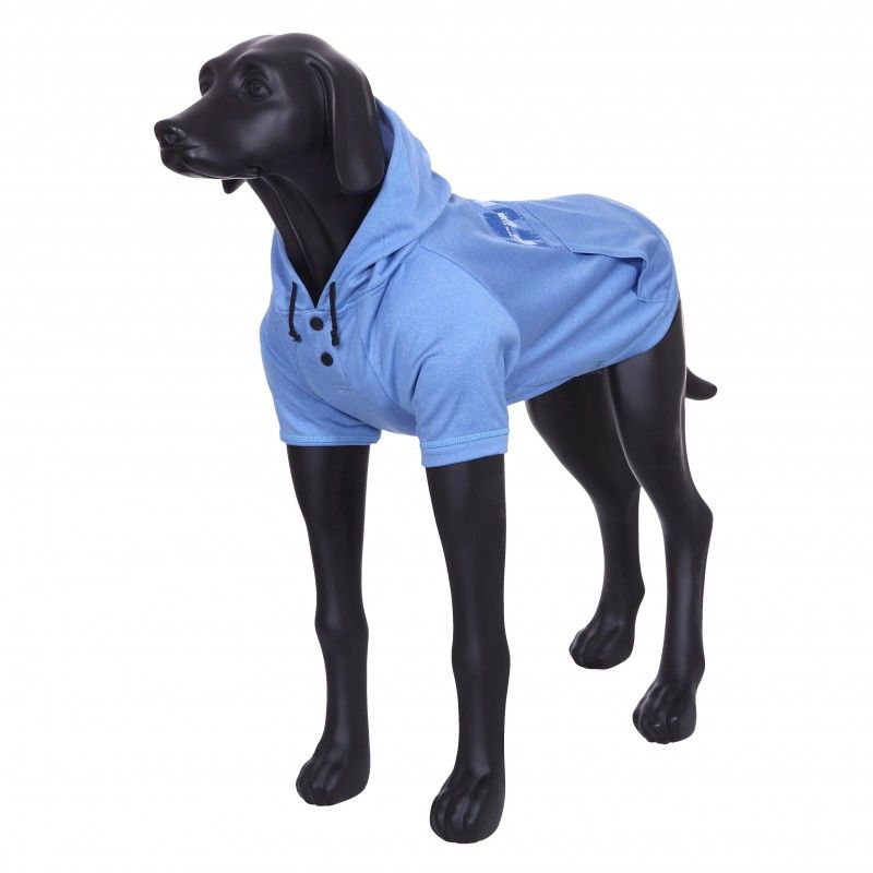 Толстовка для собак RUKKA Thrill Technical Sweater голубая размер L 42,5см толстовка для собак rukka thrill technical sweater фиолетовая размер xs 20см