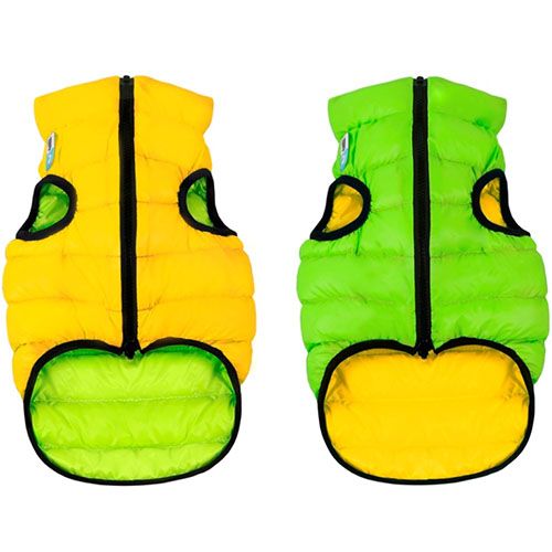 Куртка для собак AiryVest двухсторонняя размер М 45см салатово-желтая