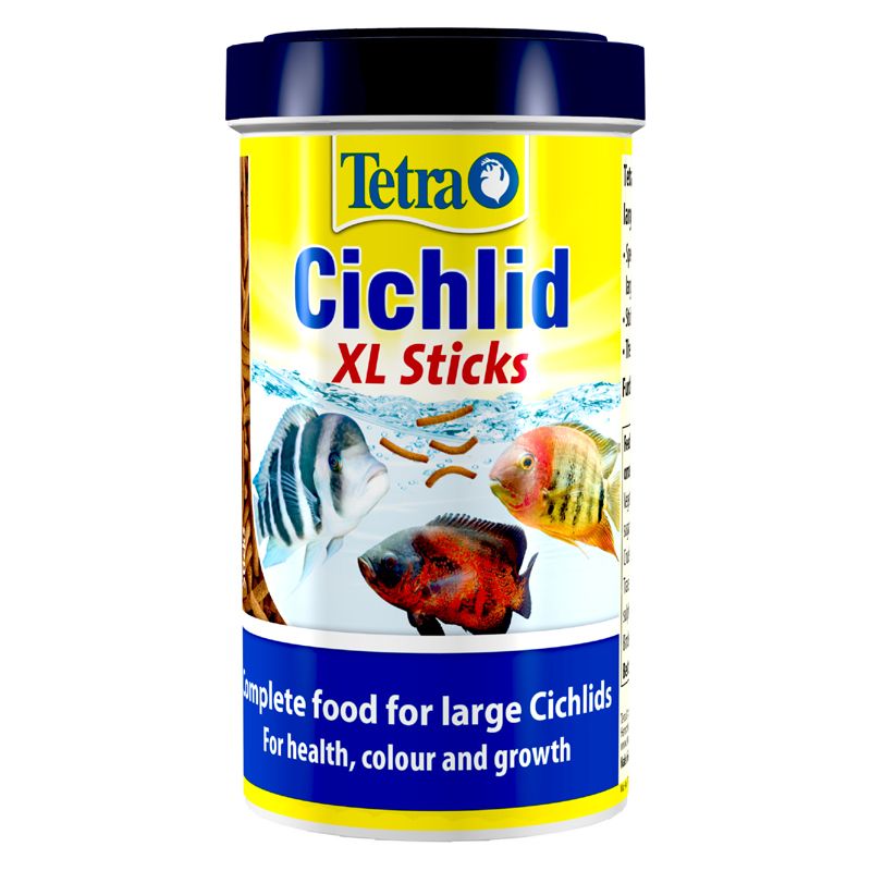 Корм для рыб TETRA Cichlid XL Sticks для всех видов цихлид, палочки 500мл корм tetra cichlid xl sticks для всех видов цихлид в палочках 500 мл