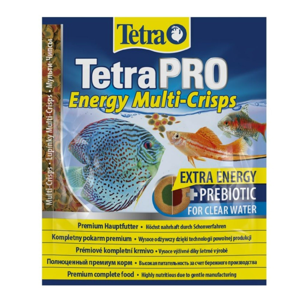 Корм для рыб TETRA PRO Energy в чипсах для доп.энергии 12г корм для рыб tetra guppy для гуппи пецилий меченосцев и живород пицилиевых в хлоп 12г пакетик