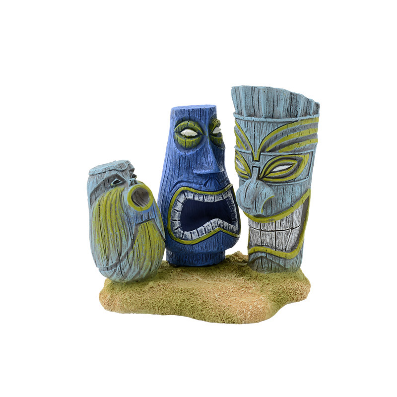 Декор для аквариумов PRIME Тотем из трех масок 10х7х95см 1111₽