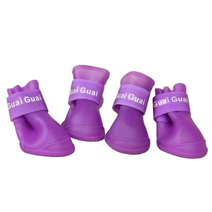 Ботинки для собак ГРЫЗЛИК АМ силиконовые фиолетовые размер L 5,7х4,7см ам ам ам