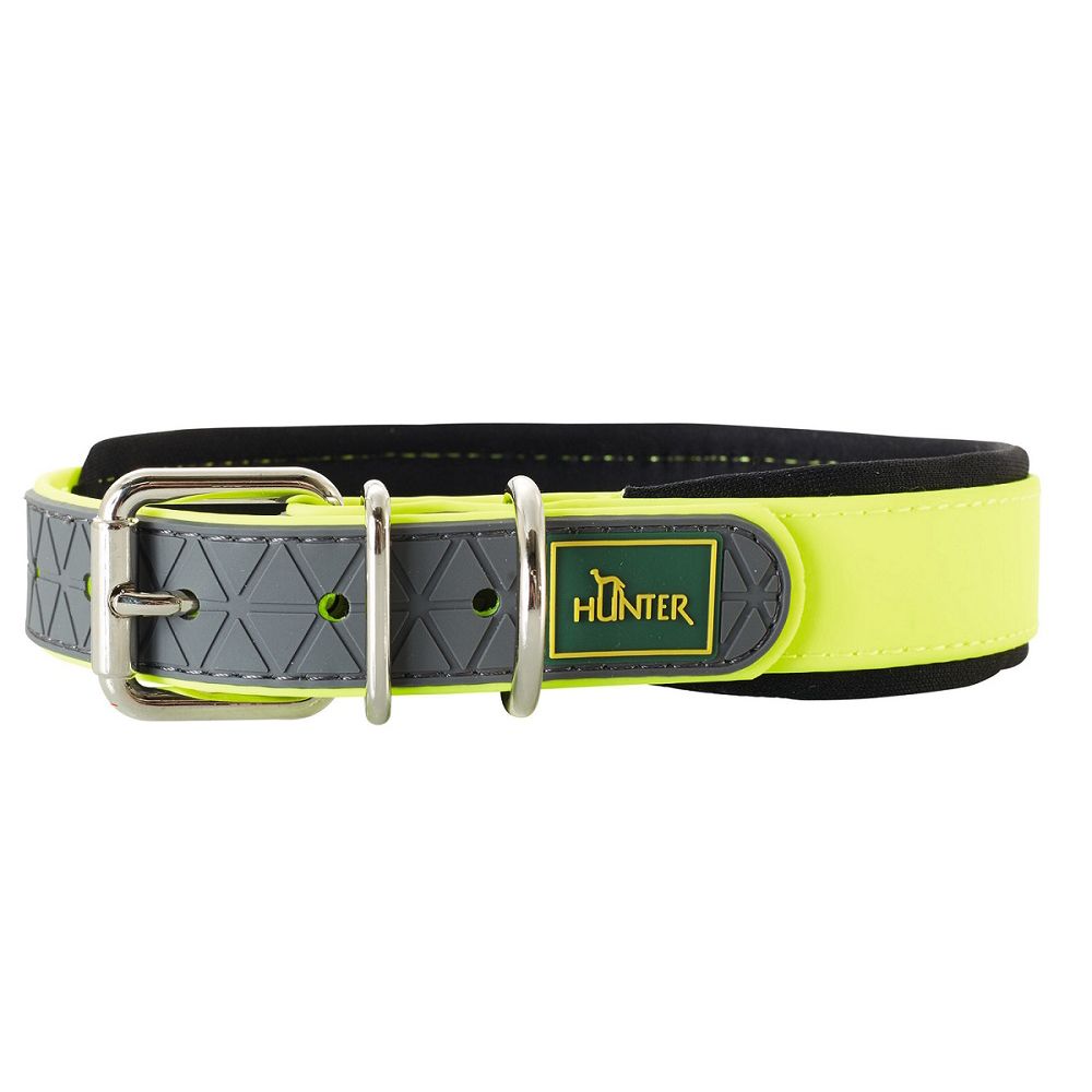 Ошейник для собак HUNTER Convenience Comfort 40 27-35см2см биотан мягкая горловина желтый неон 2610₽