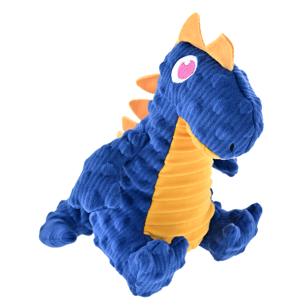 Игрушка для собак Foxie Дракончик синий с пищалкой и шуршалкой 16х18см плюш